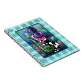 Whimsical Abstract Mermaid Nautical Teal Seashells Notizblock (Rechte Seite)
