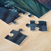 Whimsical Abstract Mermaid Nautical Teal Seashells Puzzle (Seite)