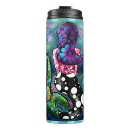 Whimsical Abstract Mermaid Nautical Teal Seashells Thermosbecher