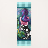 Whimsical Abstract Mermaid Nautical Teal Seashells Yogamatte (Vorderseite)
