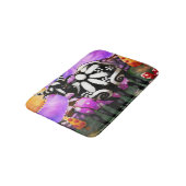 Whimsical Abstract Momma & Baby Cow Funky Farm Badematte (Schrägansicht)