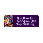 Whimsical Abstract Puffin Return Address Label (Vorne)