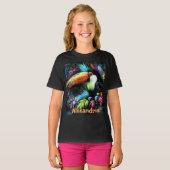 Whimsical Abstract Toucan Bird Personalized T-Shirt (Vorne ganz)