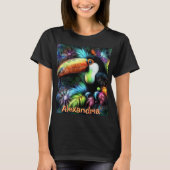 Whimsical Abstract Toucan Bird Personalized T-Shirt (Vorderseite)