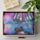 Whimsical Abstrakt Big Mit Augen Fish Floral Decou Seidenpapier (Geschenk)