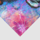 Whimsical Abstrakt Big Mit Augen Fish Floral Decou Seidenpapier (Detail)