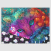 Whimsical Abstrakt Dreamy Kitty Cat Decoupage Seidenpapier (Vorderseite)