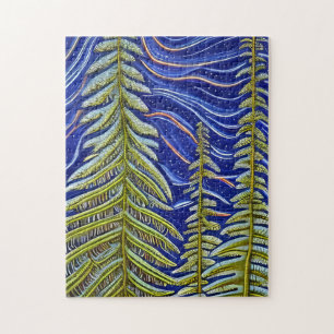 Whimsical Abstrakt Evergreens Puzzle
