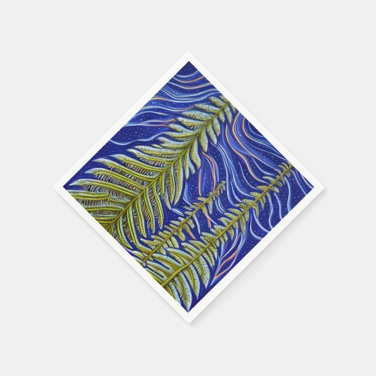 Whimsical Abstrakt Evergreens Serviette (Ecke)