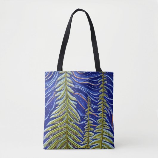 Whimsical Abstrakt Evergreens Tasche (Vorderseite)