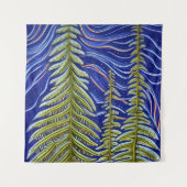 Whimsical Abstrakt Evergreens Wandteppich (Vorderseite)