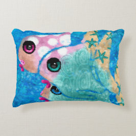 Whimsical Abstrakt Fish Accent Throw Kissen