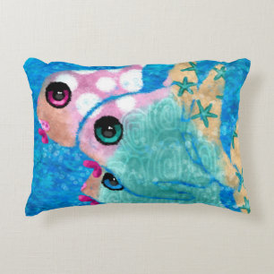 Whimsical Abstrakt Fish Accent Throw Kissen