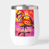 Whimsical Abstrakt Flamingo Bird Personalisiert (Vorderseite)