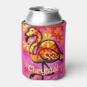 Whimsical Abstrakt Flamingo Bird Personalisiert Dosenkühler
