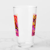 Whimsical Abstrakt Flamingo Bird Personalisiert Glas (Links)