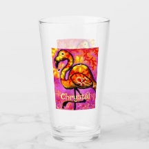 Whimsical Abstrakt Flamingo Bird Personalisiert