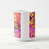 Whimsical Abstrakt Flamingo Bird Personalisiert Kaffeetasse (Mittel)