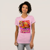 Whimsical Abstrakt Flamingo Bird Personalisiert T-Shirt (Vorne ganz)