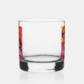 Whimsical Abstrakt Flamingo Bird Personalisiert Whiskyglas (Links)