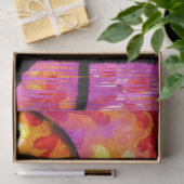 Whimsical Abstrakt Flamingo Floral Decoupage Seidenpapier (Geschenk)