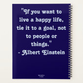 Whimsical Abstrakt Owl Big Mit Augen Blue Lila Planer (Rückseite)