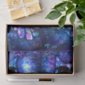 Whimsical Abstrakt Owl Big Mit Augen Decoupage Seidenpapier (Geschenk)