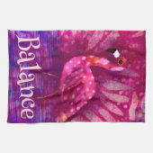 Whimsical Abstrakt Pink Flamingo Personalisiert Geschirrtuch (Horizontal)