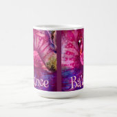 Whimsical Abstrakt Pink Flamingo Personalisiert Kaffeetasse (Mittel)