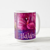 Whimsical Abstrakt Pink Flamingo Personalisiert Kaffeetasse (VorderseiteRechts)