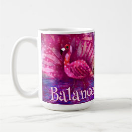 Whimsical Abstrakt Pink Flamingo Personalisiert Kaffeetasse