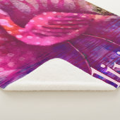 Whimsical Abstrakt Pink Flamingo Personalisiert Sherpadecke (3/4)