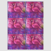 Whimsical Abstrakt rosa Flamingo Decoupage Seidenpapier (Vorderseite)