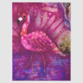 Whimsical Abstrakt rosa Flamingo Decoupage Seidenpapier (Vorderseite)