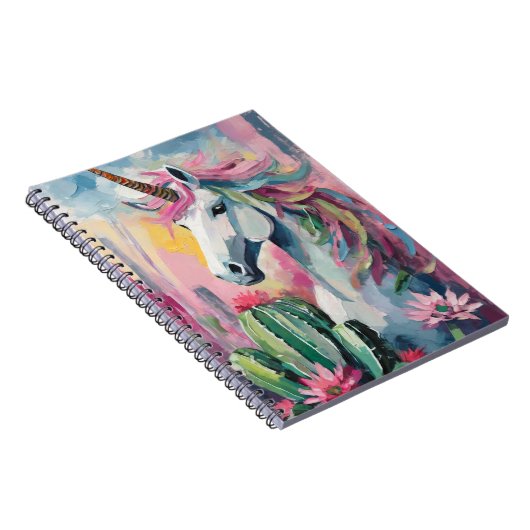 Whimsical Abstrakt Unicorn und Sukkuline Notizblock (Rechte Seite)