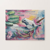 Whimsical Abstrakt Unicorn und Sukkuline Puzzle (Horizontal)