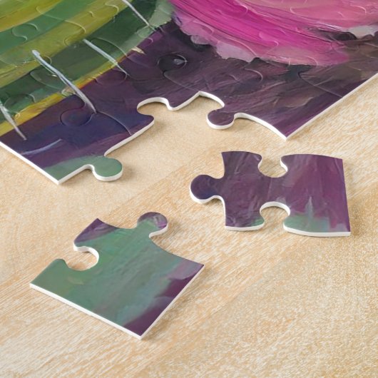 Whimsical Abstrakt Unicorn und Sukkuline Puzzle (Seite)