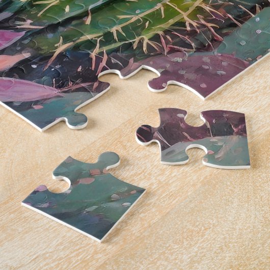 Whimsical Abstrakt Unicorn und Sukkuline Puzzle (Seite)