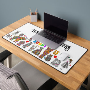 Whimsical Adoptier Liebe Tier Assortiment Desk Mat Schreibtischunterlage