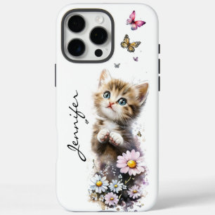 Whimsical Adorable Niedlich Kitten iPhone / iPad G 16 Pro Max Hülle