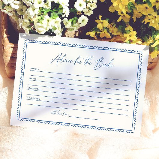 Whimsical Advisor für das Bride-Brautparty Hinweiskarte