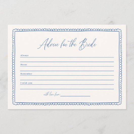 Whimsical Advisor für das Bride-Brautparty Hinweiskarte (Vorderseite)