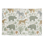 Whimsical African Animals Pattern ID1263 Kissenbezug (Rückseite)