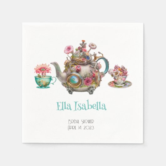 Whimsical Afternoon Tea Party Serviette (Vorderseite)