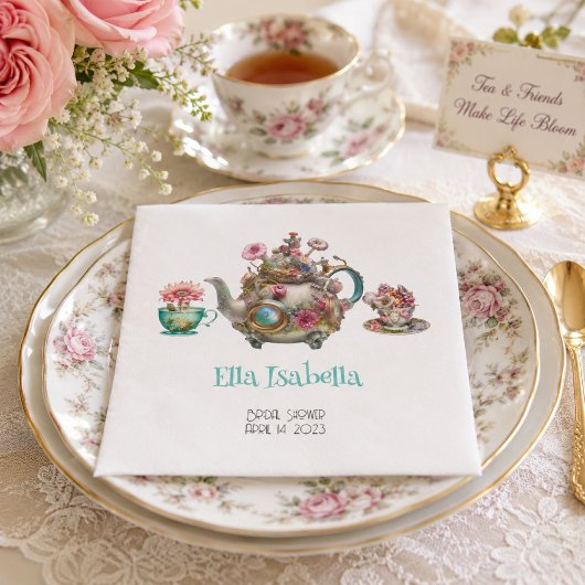 Whimsical Afternoon Tea Party Serviette
