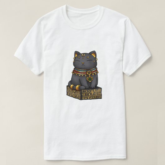 Whimsical ägyptische Katze Gott Bastet T-Shirt (Design vorne)
