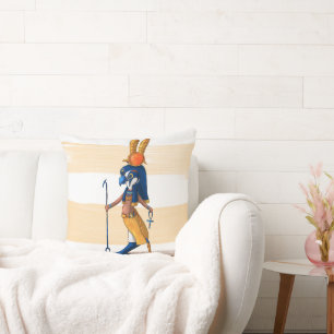 Whimsical ägyptische Meerjungfrau Kissen