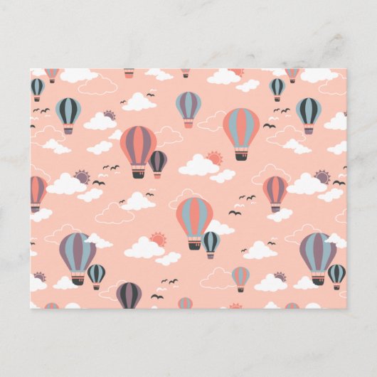 Whimsical Air Balloons in Pastel Skies Postkarte (Vorderseite)
