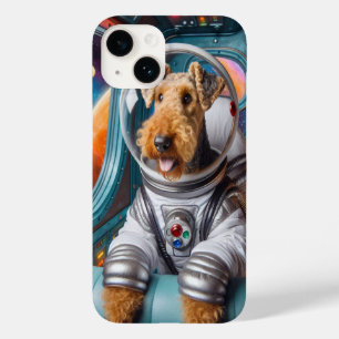 Whimsical Airedale Terrier arbeitet als Astronauti Case-Mate iPhone 14 Hülle