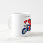 Whimsical Alaska King Crab auf Motorrad-Tasse Kaffeetasse (Vorderseite Links)